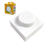 IQ Lego Iconic - Luce notturna a piastra 1x1, bianca (LP50), luce che cambia colore in morbido silicone per adolescenti, bambini e adulti, luce notturna casual bianca Lego per un'atmosfera accogliente