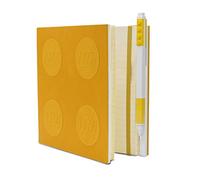 IQ LEGO Quaderno stazionario con chiusura - Quaderno di cancelleria con penna gel - Giallo