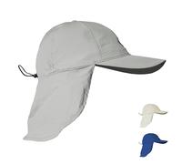 iQ-UV Cappello con protezione per il collo da uomo 55-61 cm - UPF 50+ testato dal TÜV - Cappello solare realizzato con materiali riciclati - Cappello con protezione UV, Taglia unica