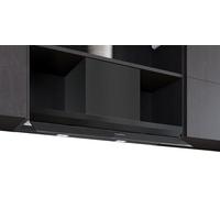 iQ500 LJ97BDP60 - Cappuccio di design integrato, 90 cm, vetro trasparente nero stampato, colore: Nero opaco