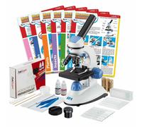 Iqcrew 40X-1000X Doppio Illuminazione Microscopio,Scorrimento Prep Kit &