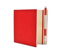 LEGO® Taccuino con penna gel come clip - Rosso