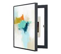 IQOAIJ Copertura Quadro Elettrico Decorativa Nascondi Contatore Quadri Copri Contatori Elettrici da Parete,3,black55X65cm