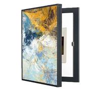 IQOAIJ Copertura Quadro Elettrico Decorativa Nascondi Contatore Quadri Copri Contatori Elettrici da Parete,1,Black 60X80cm