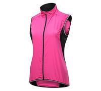 IQOAIJ Gilet Ciclismo Donna Antivento Impermeabile Catarifrangente Traspirante Estivo Leggero Smanicato Bici Giacca Running Gilet per Jogging Moto PescaBike,Rosa,L