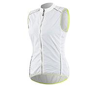 IQOAIJ Gilet Ciclismo Uomo Donna Antivento Impermeabile Catarifrangente Traspirante Estivo Leggero Smanicato Bici Giacca Running Gilet,Bianca,S