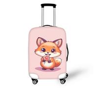 IQOPPEDR Carina Candy Fox Protezione per bagagli in poliestere per valigie da donna, riutilizzabile, accessori Kawaii personalizzati per mantenere il tuo bagaglio come nuovo, XL, Carino Candy Fox, XL