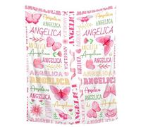 IQOPPEDR Coperta personalizzata per bambini per ragazze ragazzi farfalla coperta personalizzata per bambini con nome Swaddle coperta per bambini neonati doccia neonati asilo nido passeggino culla