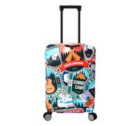 IQOPPEDR Copertura protettiva per bagagli da viaggio, lavabile, per bagagli da 68-76 cm (L, blu, leopardo), Esplorazione del colore, M (58.42-66.04 cm Bagaglio)