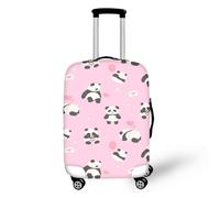 IQOPPEDR Custodia protettiva per bagaglio a cavallo, motivo fiori di ciliegio, lavabile, da donna, custodia protettiva alla moda, accessori per il regalo di vacanza, S, Adorabile panda a forma di