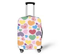 IQOPPEDR Fodere protettive per bagagli da donna, personalizzate, lavabili in lavatrice, per viaggi d'affari, lavoro, XL, Cuore Y2k colorato, S (for 18-21 inch luggage)