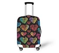 IQOPPEDR Fodere protettive per bagagli da donna, personalizzate, lavabili in lavatrice, per viaggi d'affari, lavoro, XL, Cuore Gradiente Graffiti, S (for 18-21 inch luggage)