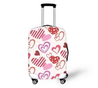 IQOPPEDR Fodere protettive per bagagli da donna, personalizzate, lavabili in lavatrice, per viaggi d'affari, lavoro, XL, Cuore rosa minimalista, XL (for 29-32 inch luggage)