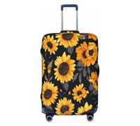 IQOPPEDR Mexican Sugar Skulls Flowers Design Elastico Bagagli Protezione Anti-Graffio Travel Essentials Valigia Custodia Adatta Taglia L per Bagagli da 63,5 a 71,1 cm, Girasole Style6,