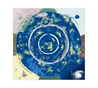 IQTFHGB Poster su tela con mappa planare del mondo oltre il ghiaccio, decorazione artistica da parete per soggiorno e camera da letto, 30 x 30 cm