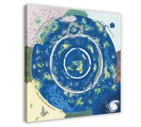 IQTFHGB Poster su tela con mappa planare del mondo oltre il ghiaccio, decorazione per camera da letto, ufficio, stanza, regalo, 50 x 50 cm