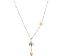 IQUQIXL Lily of the Valley, collana da donna, con foglie di vernice verde e fiore di giglio, ciondolo con nappa floreale, gioiello per matrimonio, primavera estate (stile 7)
