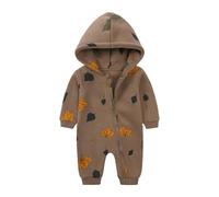 IQYU Body da bambina 50 Romper a maniche lunghe, con cappuccio, outside, d, 3-6 Monate