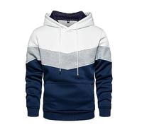 IQYU Felpa con cappuccio Morbido Uomo 2023 Autunno E Inverno Strada Casual Maglione Sportivo Sciolto Sutura Lato Sacchetto Di Colore Corrispondente Gioventù Con Cappuccio Maglione Bodybuilding Felpa