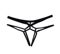 IQYU Giarrettiera Tacchi Alti Pizzo Donne Sexy Mutandine Biancheria Intima Lingerie Elastico Mutande Mucca Lingerie, Nero , L