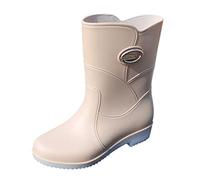 IQYU Scarpe da ginnastica da donna Working Custom stivali di gomma da uomo in PVC stivali da pioggia scarpe da donna nero, bianco, 38 EU