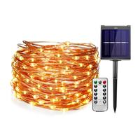 IR LED Outdoor Solar String Light IP65 con telecomando a 8 modalità per la luce solare del giardino della ghirlanda della festa di natale di nozze di festa