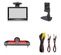 IR Visione Notturna Per Fiat Per Ducato Monitor Retrovisione 5 Pollici Auto Con Ventosa Supporto Luce Freno Telecamera Di Retromarcia