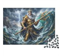 Ira di Poseidone Puzzle 1000 Pezzi,Cartone Di Qualità,Gioco Educativo,Decorazione Casa Mitologia Greca,Idea Regalo,dai 14 Anni,Adulti E Ragazzi,Sfida Impossibile,Antistress 52x38cm