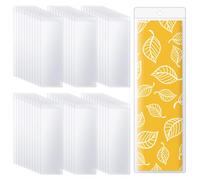 Ira Pollitt 70 custodie trasparenti per segnalibri, 18,2 x 6 cm, in plastica, con foro, per scuola, ufficio e bomboniere