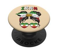 Iran, Bandiera iraniana, Iran Girl, Donne iraniane Ragazze PopSockets PopGrip Adesivo