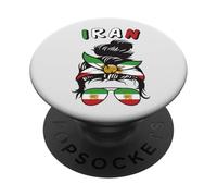 Iran, Bandiera iraniana, Iran Girl, Donne iraniane Ragazze PopSockets PopGrip Adesivo