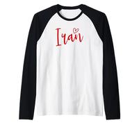 Iran Cuore Donne Amore Iran Maglia con Maniche Raglan