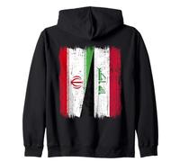 Iran Iraq Half Flag Iranian Iraq Jersey Felpa con Cappuccio