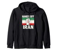 Iran libero: giù le mani dalla bandiera iraniana, sono in piedi con la maglietta dell'Iran Felpa con Cappuccio