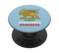 Iran Light supera il Leone delle tenebre e il sole Shiro Khorshid PopSockets PopGrip Adesivo