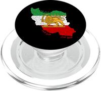 Iran, mappa, con, leone, e, sole, emblema, persiano, farsi etichette PopSockets PopGrip per MagSafe