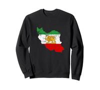 Iran, Mappa, con, Leone, e, Sole, Emblema, Vendemmia, Persiano Heritage Felpa