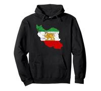 Iran, Mappa, con, Leone, e, Sole, Emblema, Vendemmia, Persiano Heritage Felpa con Cappuccio