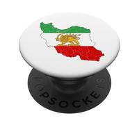 Iran, mappa, con, leone, e, sole, emblema, vendemmia, persiano Heritage PopSockets PopGrip Adesivo