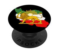 Iran, mappa, con, leone, e, sole, emblema, vendemmia, persiano Heritage PopSockets PopGrip Adesivo