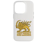Iran Shiro Khorshid La luce prevale su Darkness Lion & Sun Custodia per iPhone 14 Pro