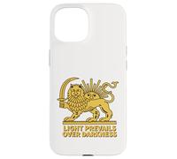 Iran Shiro Khorshid La luce prevale su Darkness Lion & Sun Custodia per iPhone 15