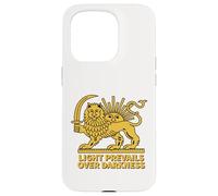Iran Shiro Khorshid La luce prevale su Darkness Lion & Sun Custodia per iPhone 15 Pro