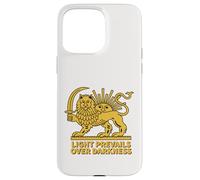 Iran Shiro Khorshid La luce prevale su Darkness Lion & Sun Custodia per iPhone 15 Pro Max