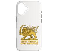 Iran Shiro Khorshid La luce prevale su Darkness Lion & Sun Custodia per iPhone 16