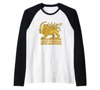 Iran Shiro Khorshid La Luce prevale su Darkness Lion & Sun Maglia con Maniche Raglan