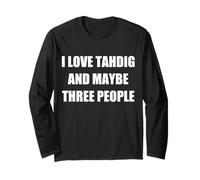 Iran Tahdig Divertente Amo Tahdig E Forse Tre Persone Maglia a Manica