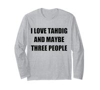 Iran Tahdig Divertente Amo Tahdig E Forse Tre Persone Maglia a Manica