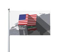 Iran Under Attack To Usa Bandiera Robuste Bandiere Durevole Flag Per Balcone Cortile Giardino Portico 90X150Cm