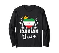 Iranian Queen Iran Flag Proud Iranian Woman Maglia a Manica